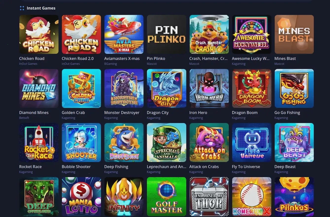 Каталог игр онлайн казино Лакмор